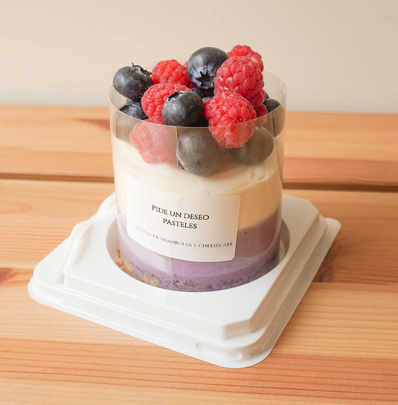 mini pastel de cheesecake de cumpleaños