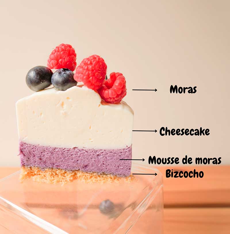 mini pastel de moras