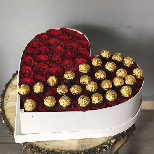 Red Iconic - 75 rosas rojas con chocolates Ferrero