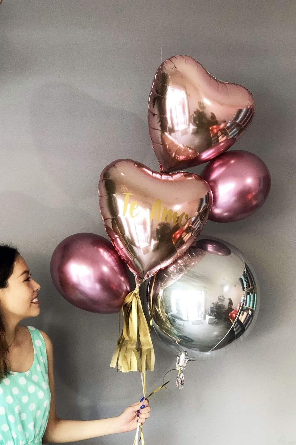Metallic bloom-bouquet de globos