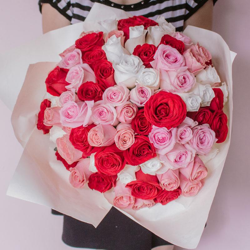 Wonderful - Ramo XL, 100 rosas en 4 tonos-Monterrey