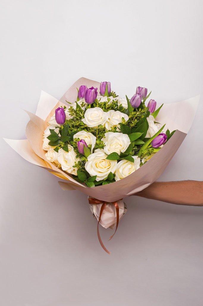 ramo de rosas blancas df