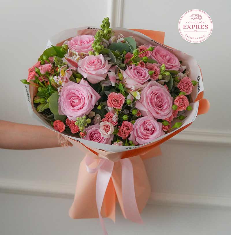 arreglo de flores con rosas para envío a domicilio cdmx