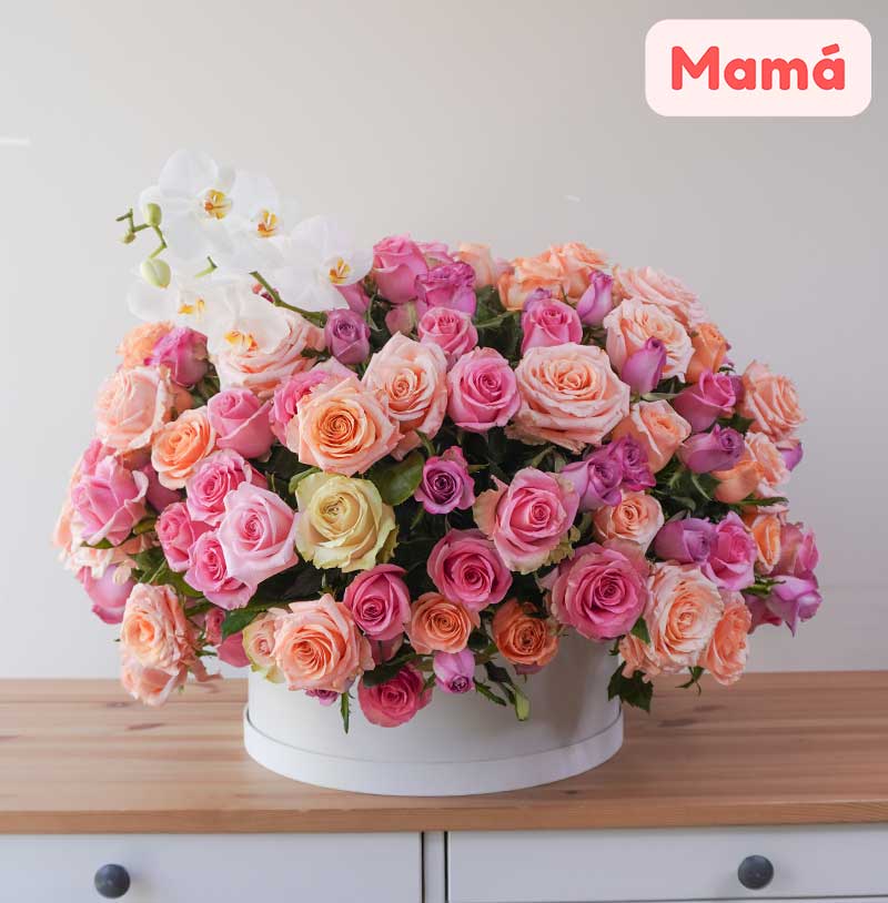 arreglo de flores de lujo para mama envia a domicilio
