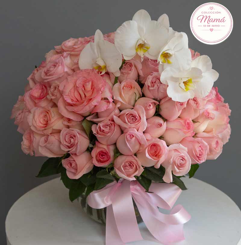 arreglo de flores elegante de lujo para regalar a mama