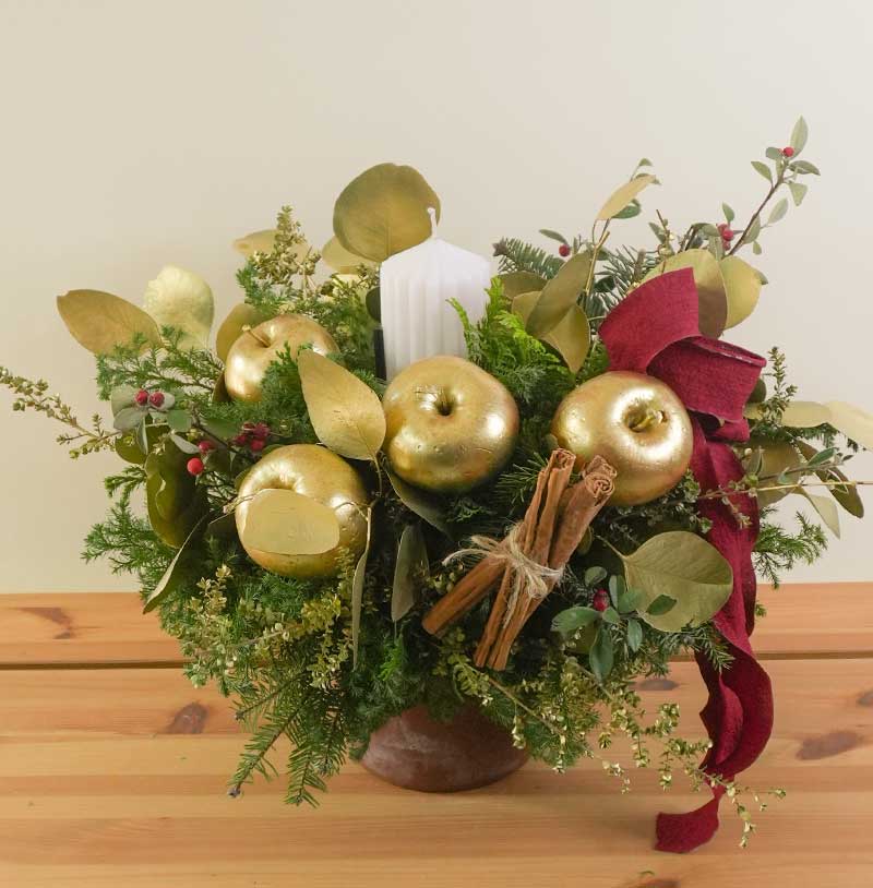 arreglo de flores de año nuevo