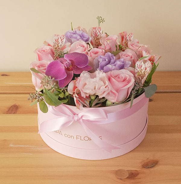 arreglo de flores para enviar a domicilio con orquideas