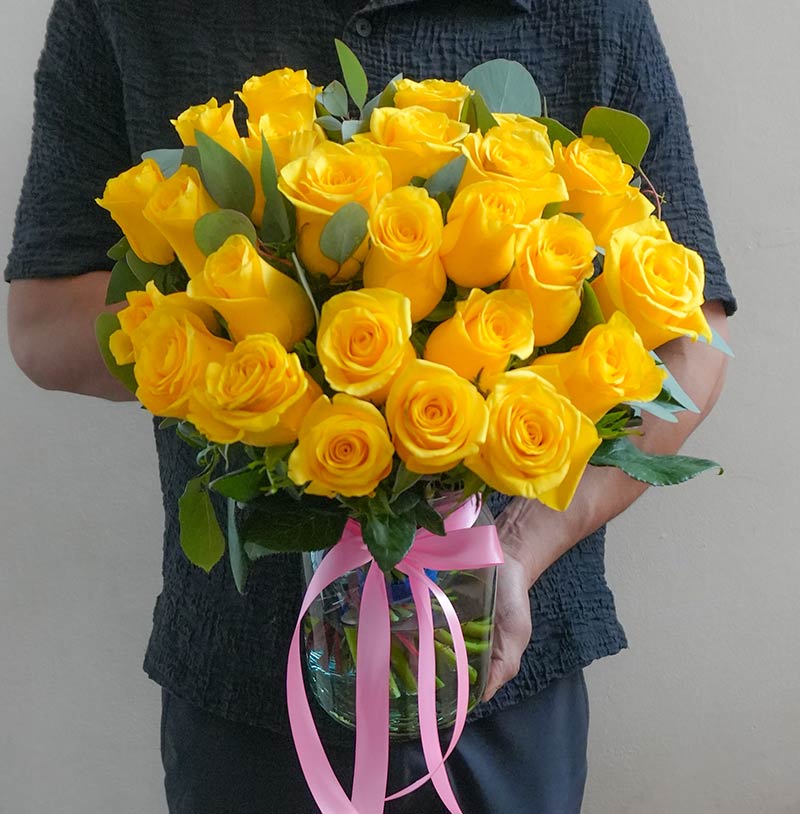 arreglo de rosas amarillas cdmx