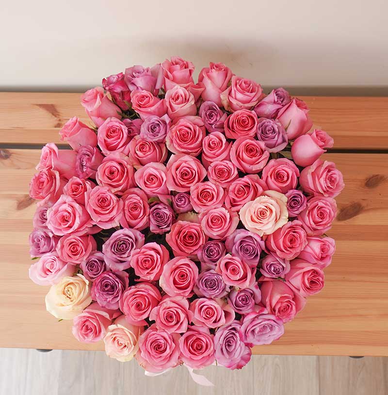 arreglo de rosas buchon de lujo