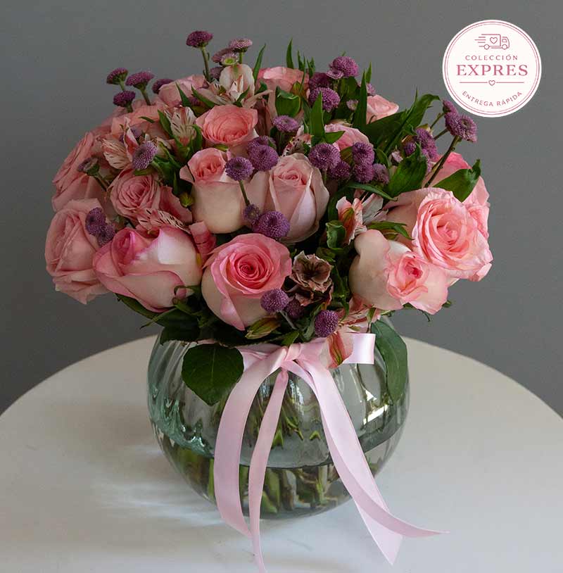arreglo de rosas con entrega garantizada 