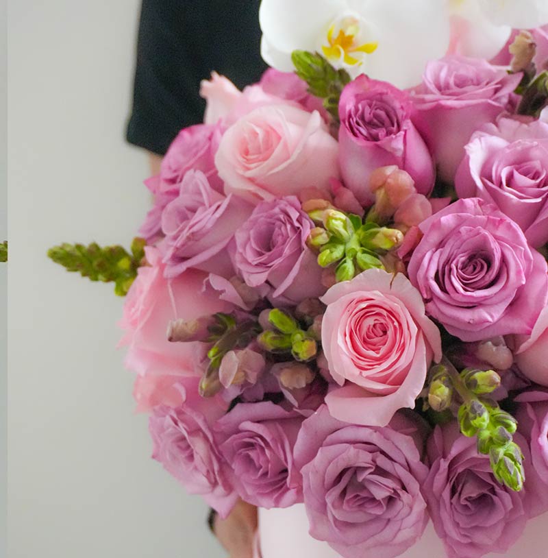 arreglo de rosas en caja para envio en cdmx de lujo elegantes