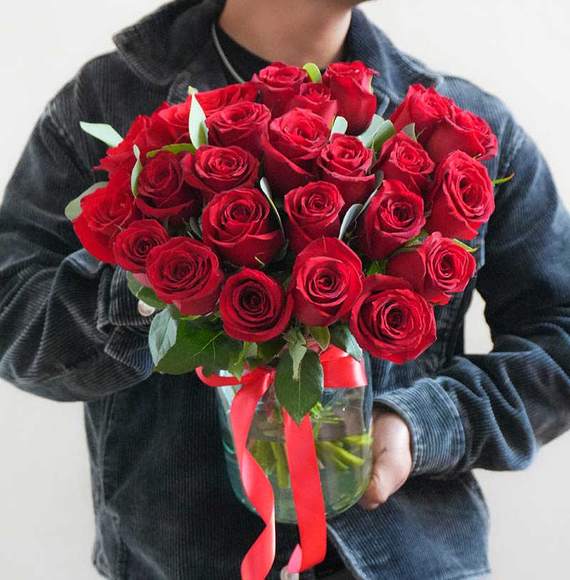 rosas rojas para envío el mismo día expres