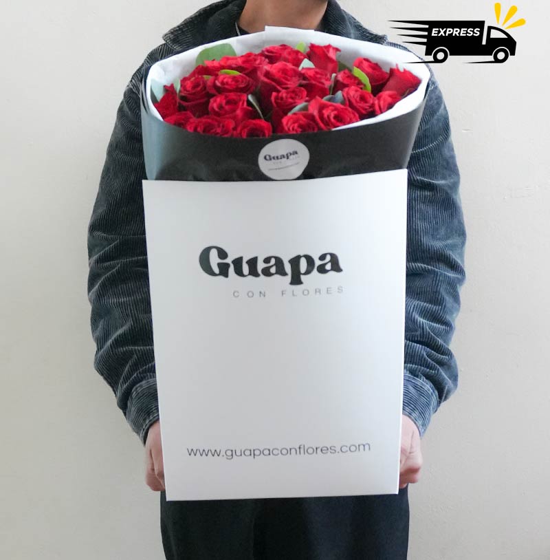 arreglo de rosas rojas románticas para enviar 