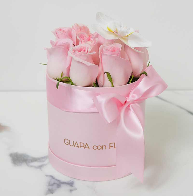 caja de rosas para envío y regalo a domicilio