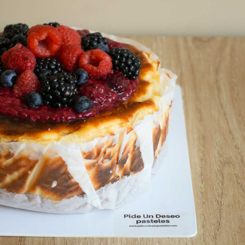 Tarta de queso con compota de moras 8 a 10 personas