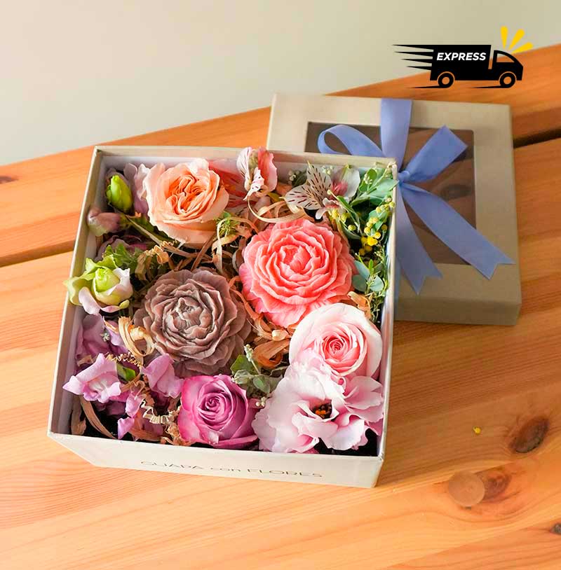 entrega de flores rápida y segura rosas con vela