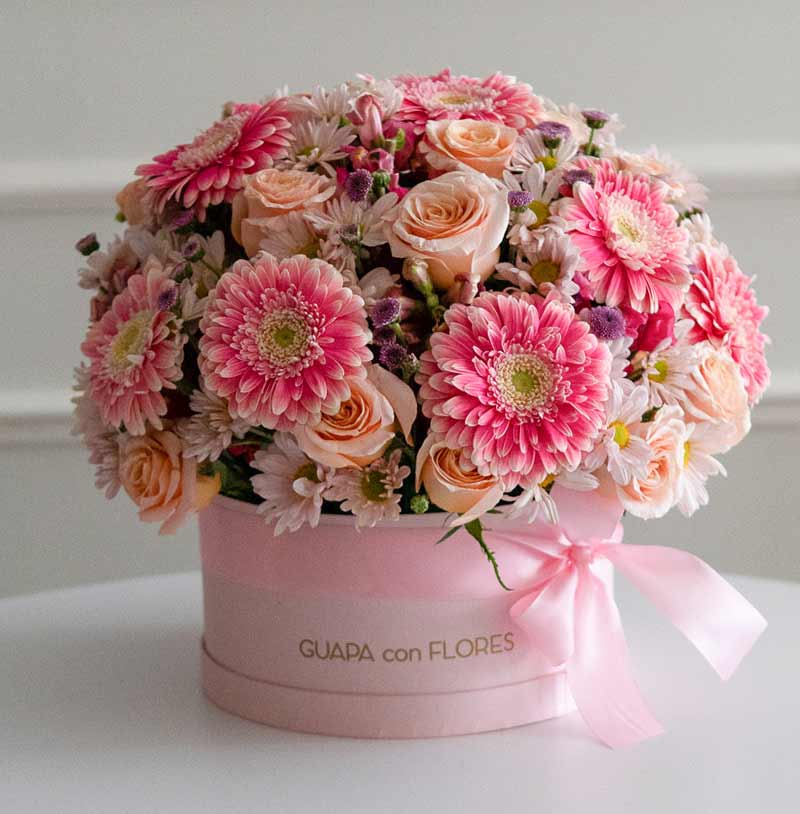 envia caja de flores a domicilio de lujo 