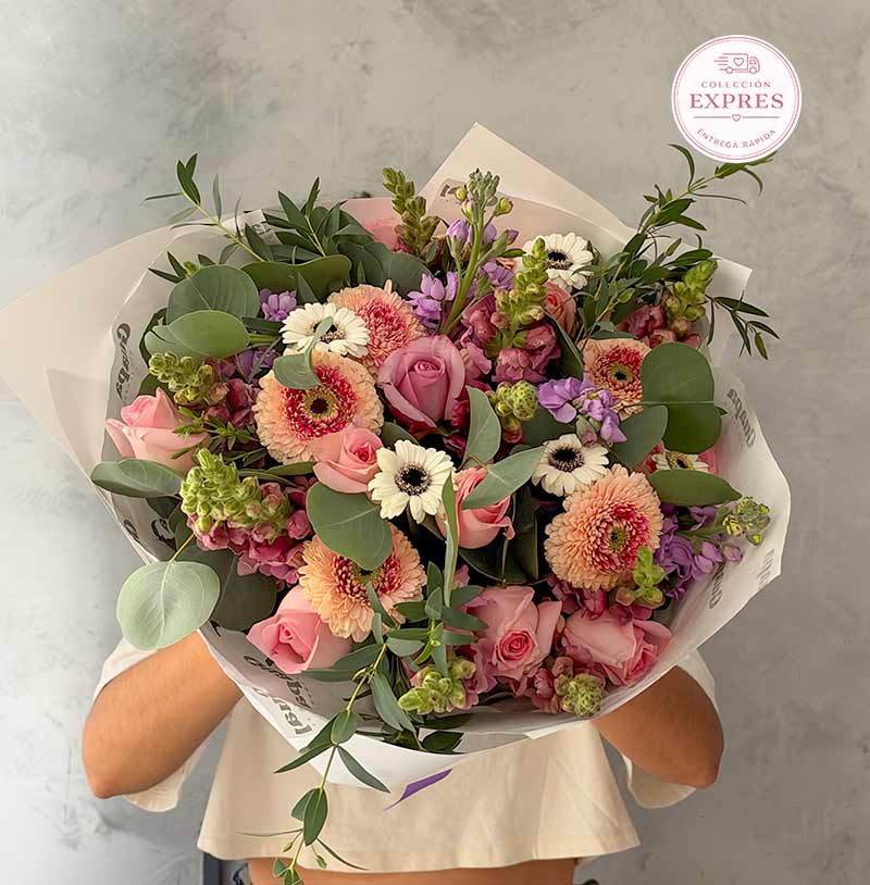 envia ramo de rosas con gerberas hermoso con entrega a domicilio en cdmx