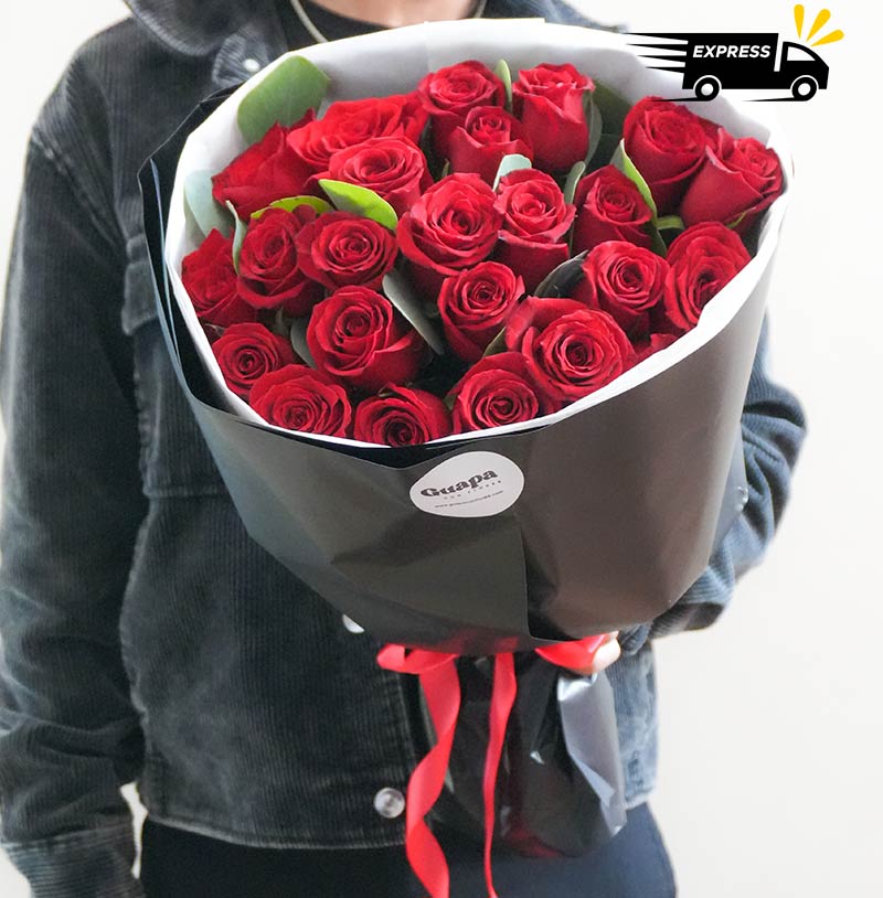 envia ramo de rosas flores a domicilio rojas