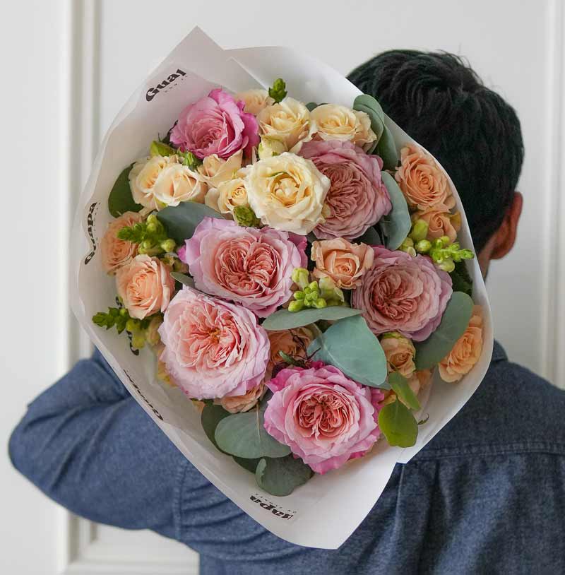 envia ramo de rosas japonesas y rosas para entrega y regalar