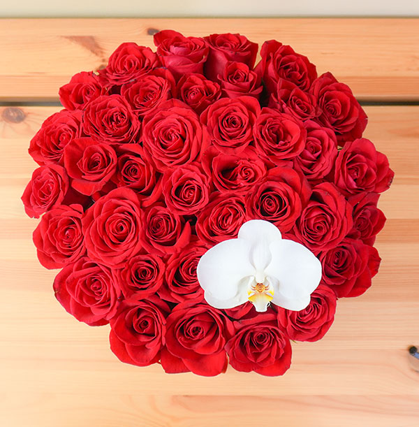 envio de caja de rosas rojas elegantes para regalar