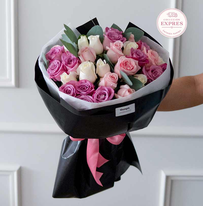 envio de ramo de rosas con entrega exprés