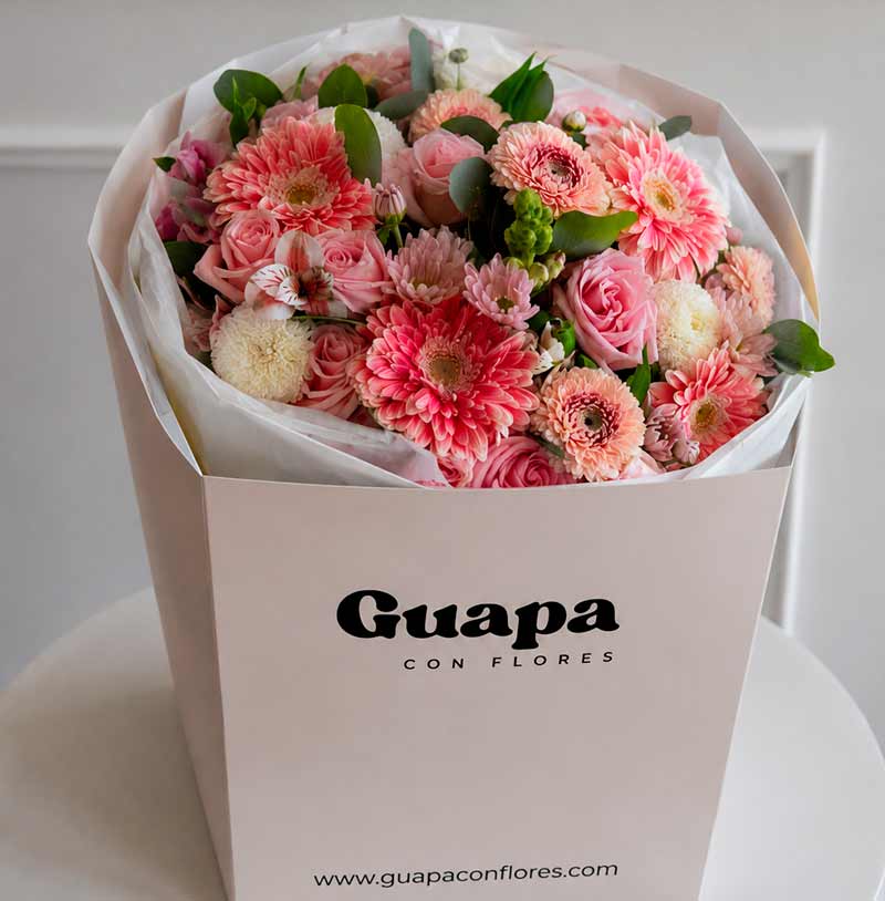 florería a domicilio con este ramo de flores con rosas y gerberas entrega urgente