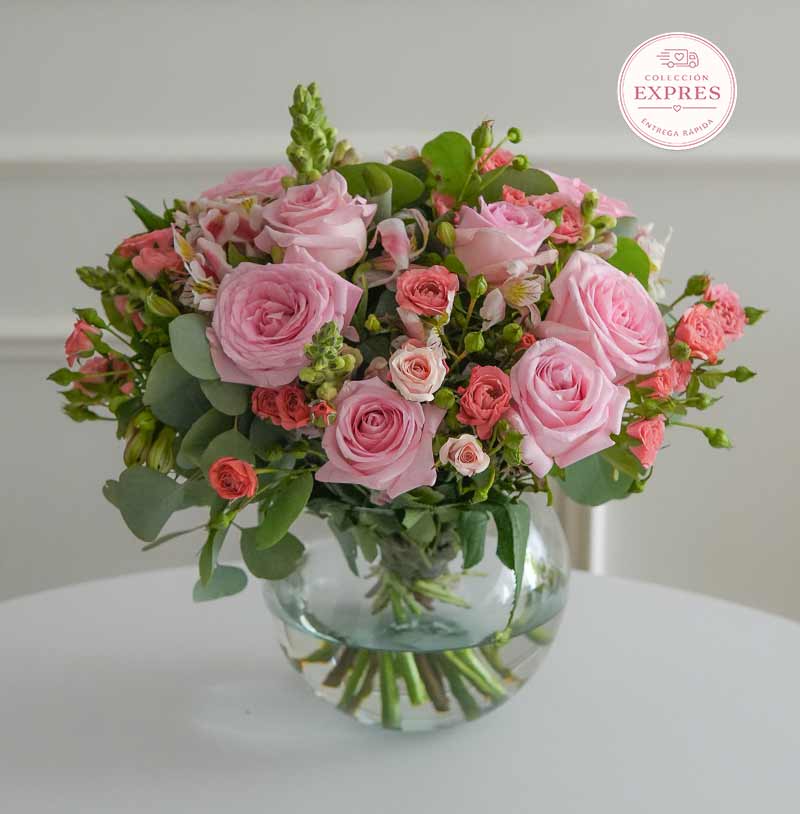 flores a domicilio arreglo de mini rosas con rosas cdmx