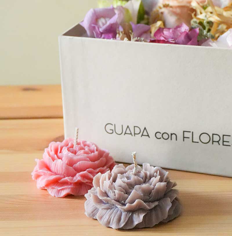 flores con vela para regalo