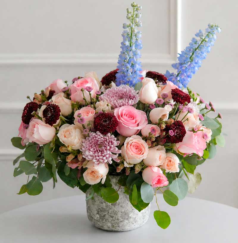 flores elegantes a domicilio con rosas para enviar a domicilio