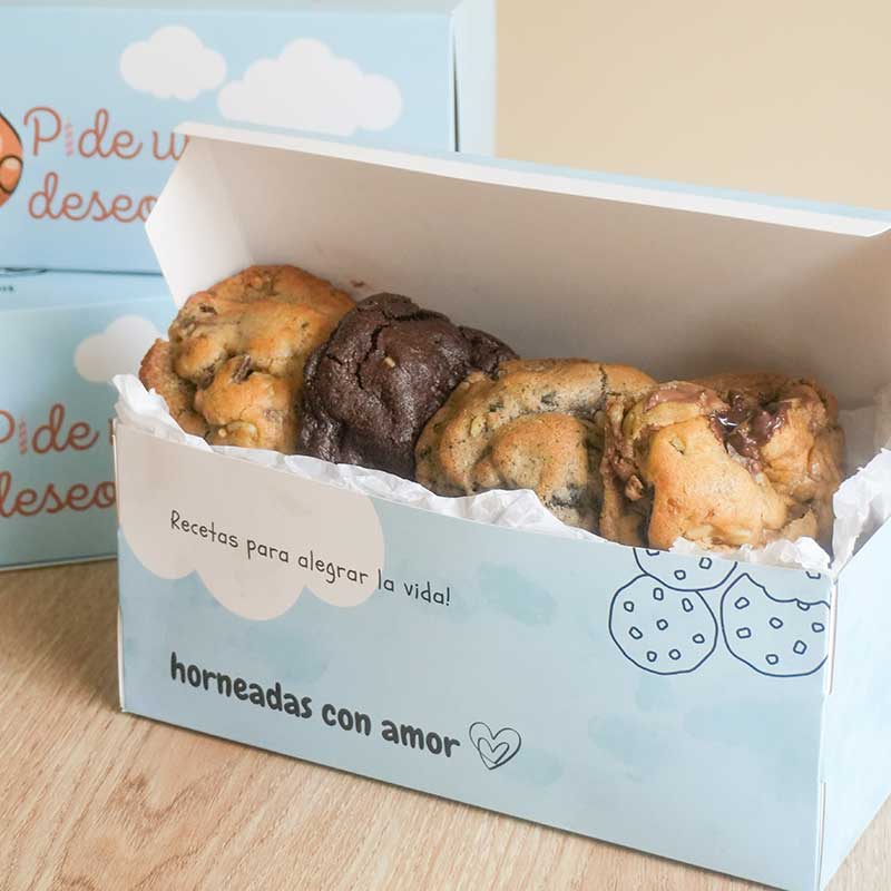 Caja con 4 Galletas Mix estilo NY