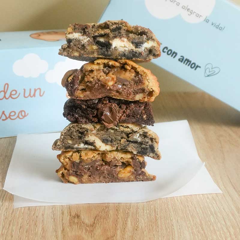 Caja con 4 Galletas Mix estilo NY