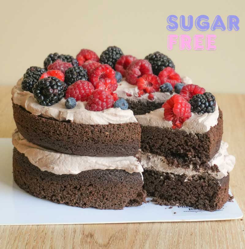 pastel de chocolate libre de azucar para enviar y regalar