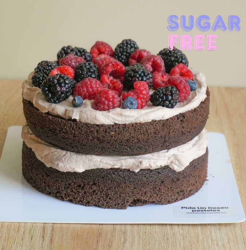 pastel de chocolate libre de gluten y azucar