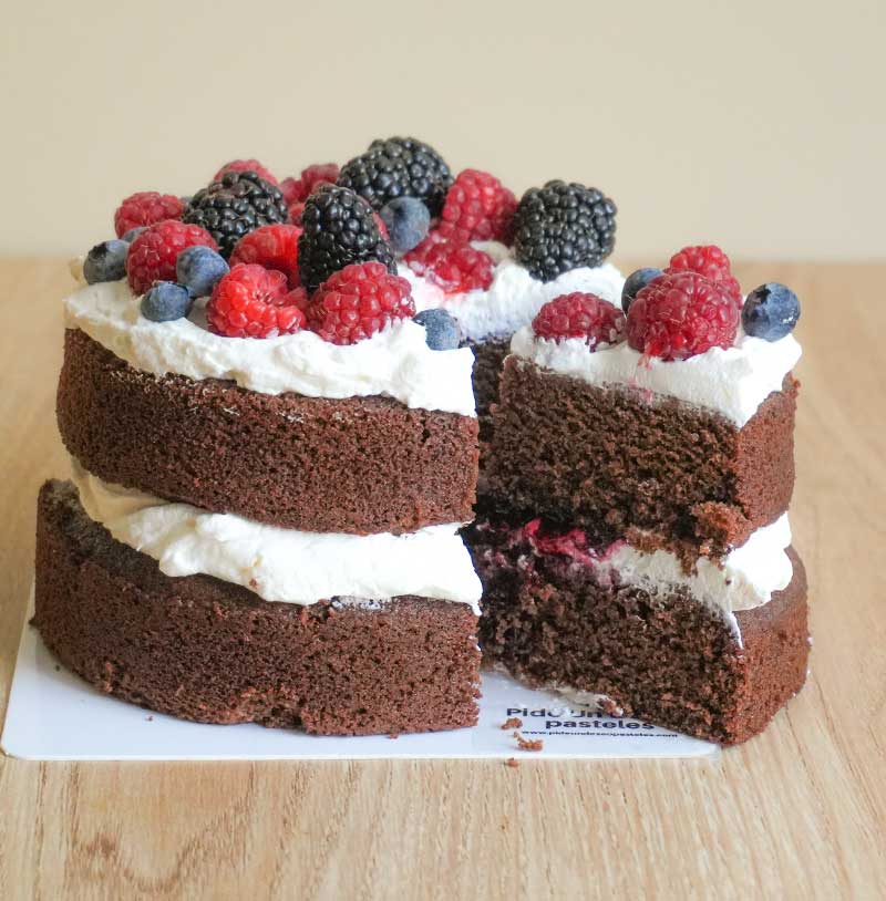 Pastel de chocolate para 2 a 4 personas