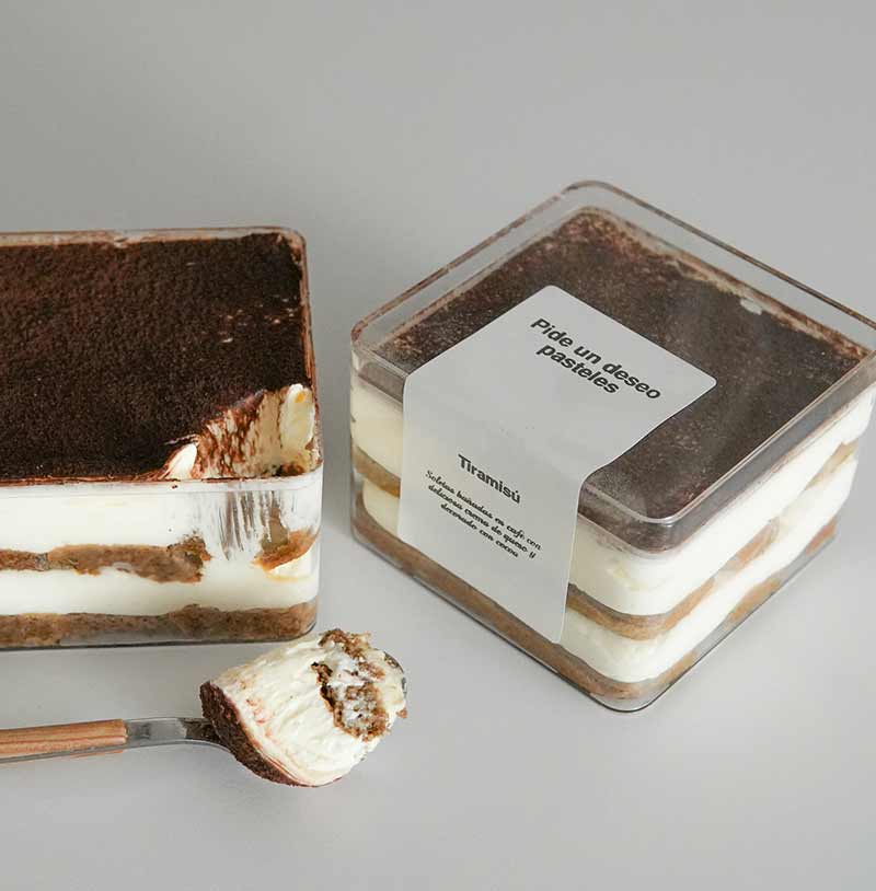 pastelito de tiramisu para envío a domicilio