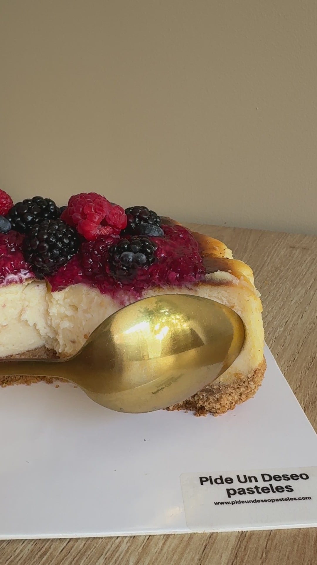 Tarta de queso con compota de moras 8 a 10 personas