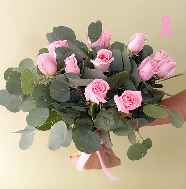 Ramo de 12 rosas rosas  - guapa con causa