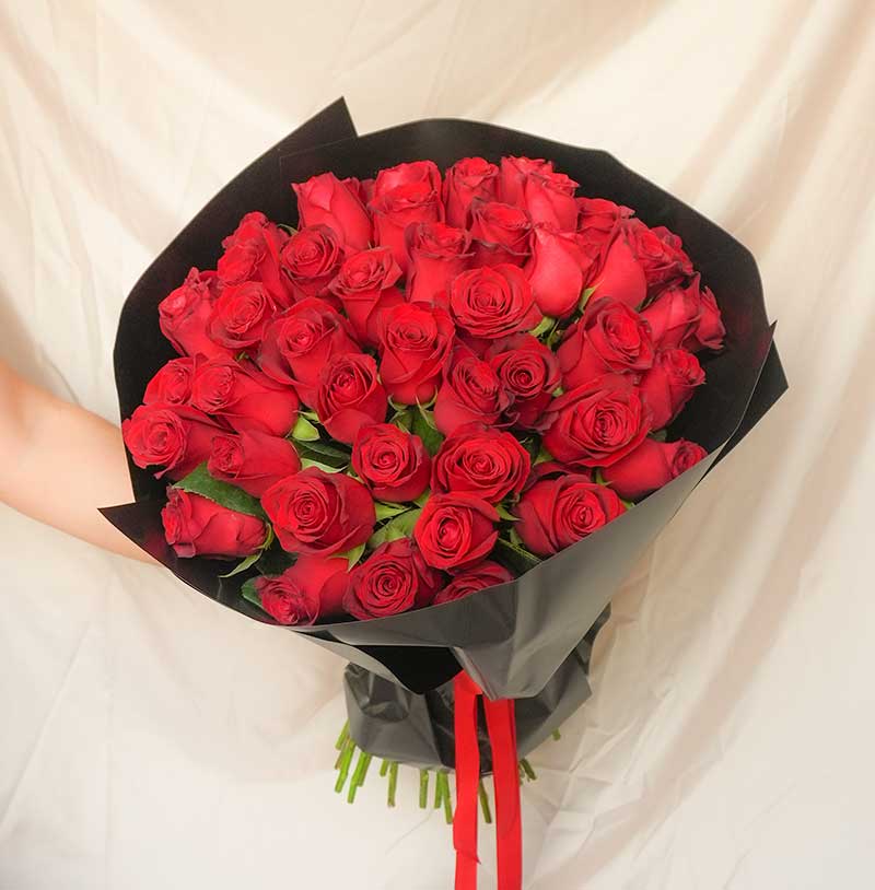 ramo de 50 rosas rojas para enviar flores en cdmx