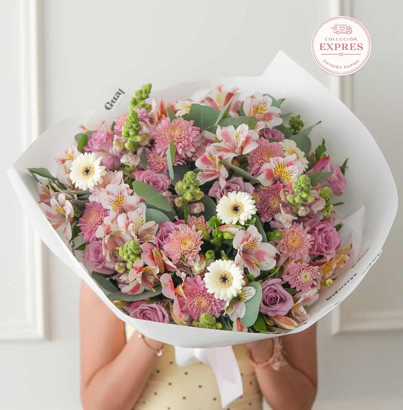 ramo de flores con entrega rápida el mismo día