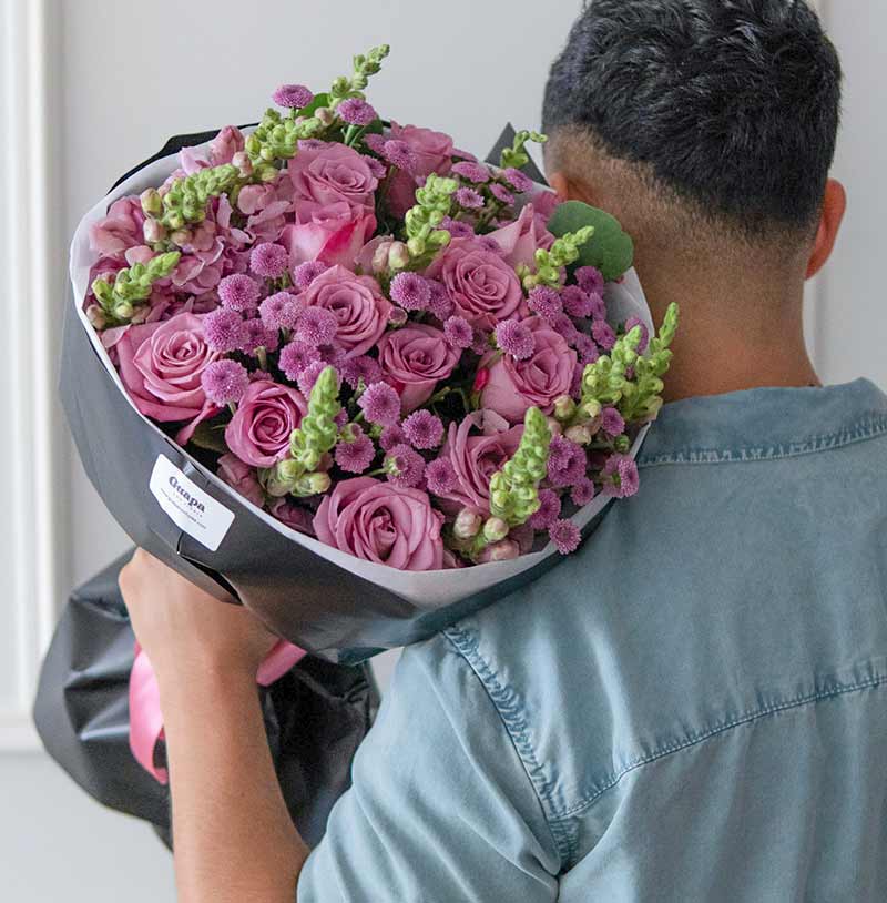 ramo de rosas con entrega rápida