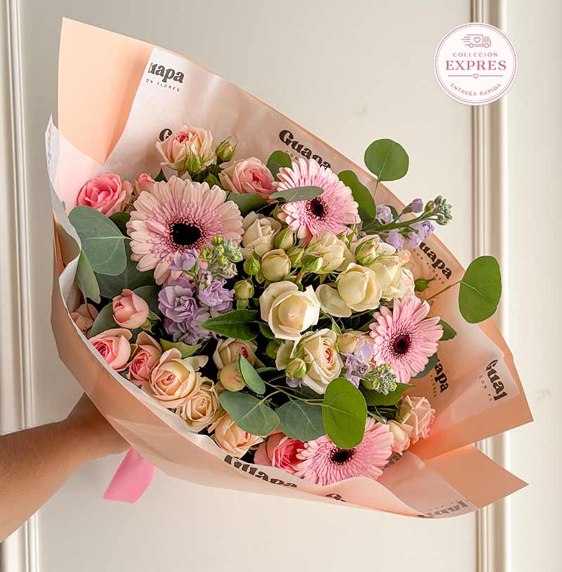 ramo de rosas con gerberas para entrega a domicilio cdmx