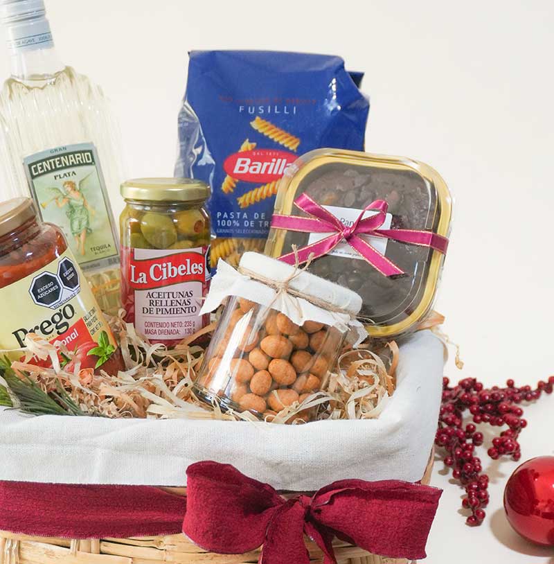 regalo corporativo con tequila y botana