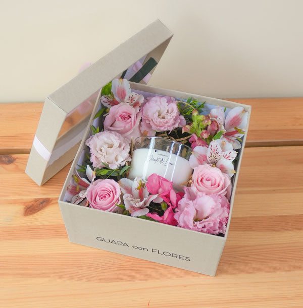 regalos de flores con velas en cdmx 