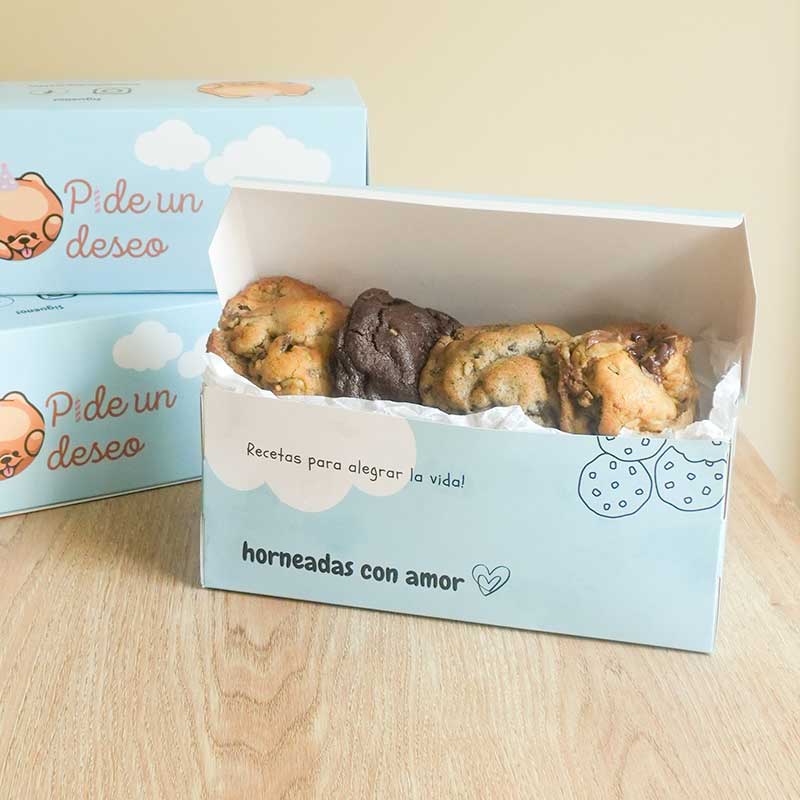 Caja con 4 Galletas Mix estilo NY