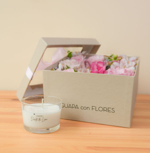 rosas con vela para envio