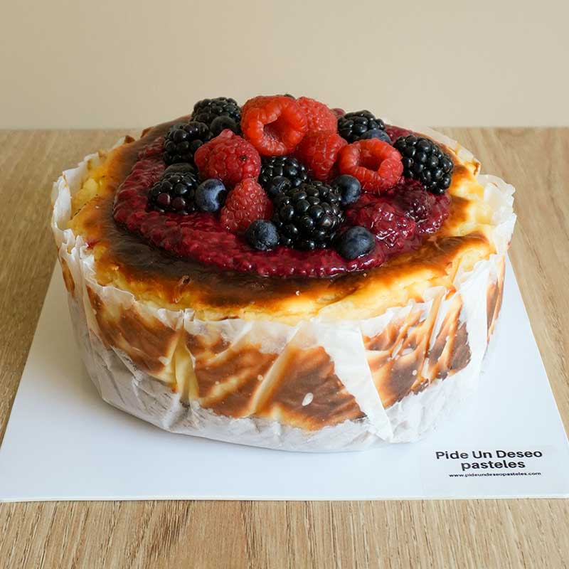 Tarta de queso con compota de moras 8 a 10 personas