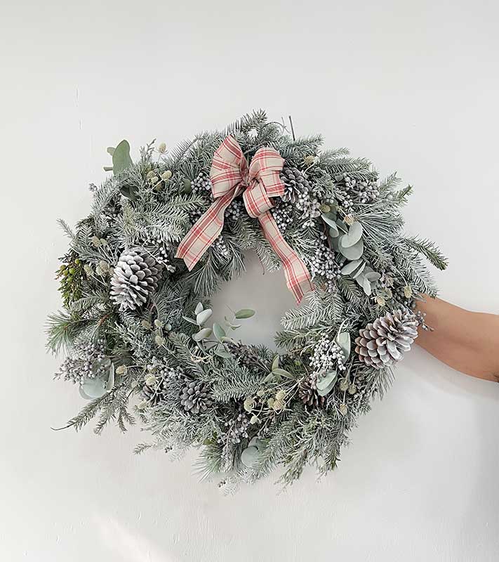 corona de navidad para puerta a domicilio