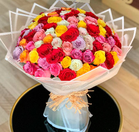 Ramo de 200 rosas con colores mix